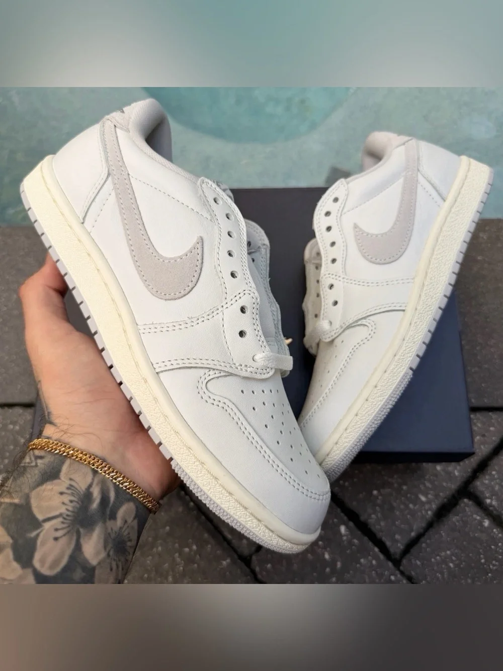 NIKE AIR JORDAN 1 RETRO LOW ’85 OG NEUTRAL GREY FB9933-100 MEN’S SIZE 8